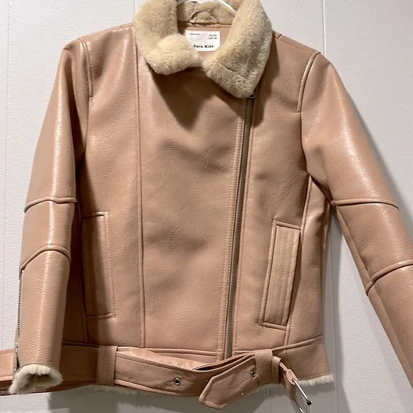 Zara Girls Youth Size 10 Leather Jacket - Picture 8 of 10